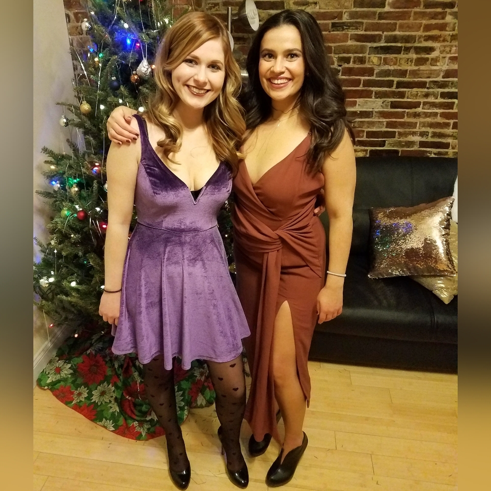 Urban Outfitters Elegant Purple Velvet Dress - Picture 2 of 6